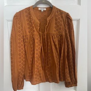 Madewell eyelet top